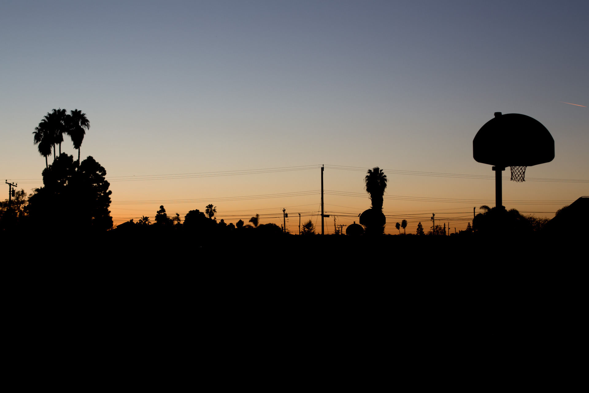 Sunset on the playground